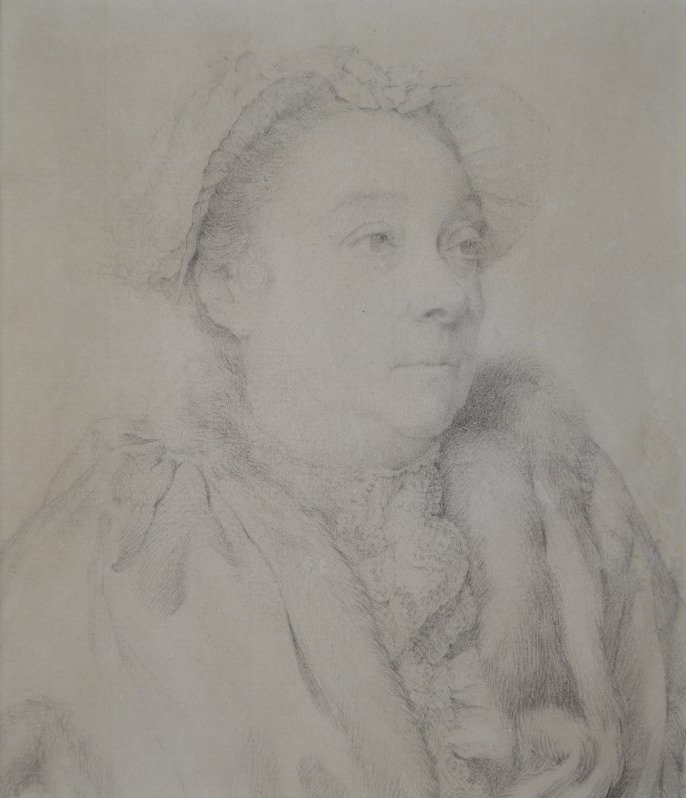 Ecole Française du milieu du XVIIIème siècle, Portrait de femme au bonnet 