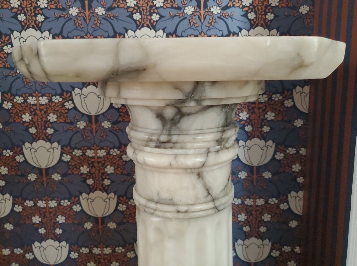 Pair Of Marble Vases. 19th Century.-photo-3