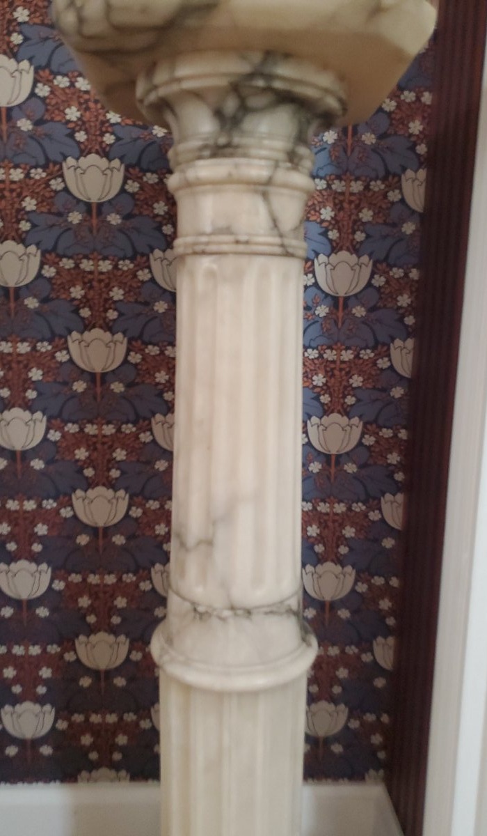 Pair Of Marble Vases. 19th Century.-photo-4