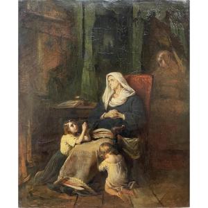 Aim&eacute;e Brune-Pag&egrave;s (1803-1866), La Pri&egrave;re, 1841