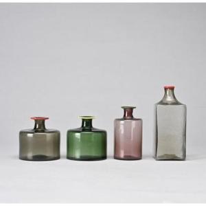 Four Fulvio Bianconi Bottles For Venini. Circa 1960.