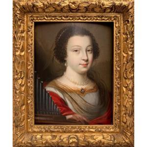 Jean Ducayer, Active Between 1605-1630, Portrait Of A Lady Of Quality In Saint Cecilia.