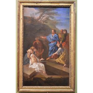 Alexandre UBELESQUI (Paris, 1649 – id., 1718),  La Résurrection de Lazare