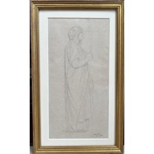 Hippolyte Flandrin (1809 - 1864), Etude de sainte 