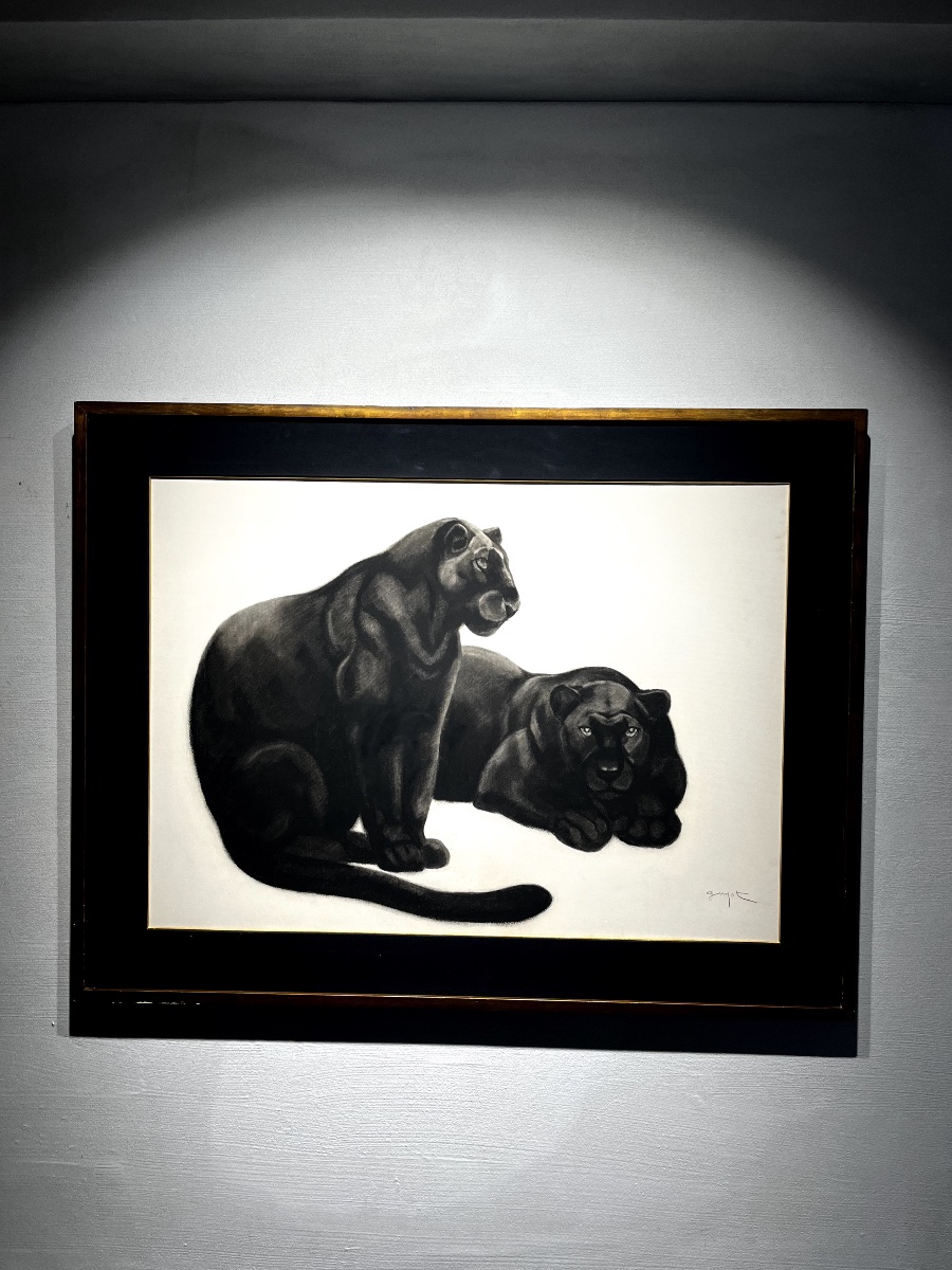 "Deux panthères" de Georges Lucien Guyot-photo-2