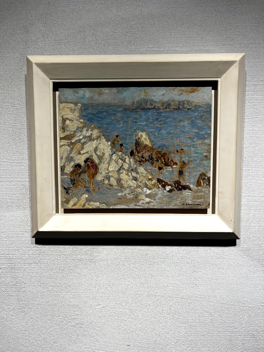 "Baigneurs sur la plage" de Fernand Lantoine-photo-2