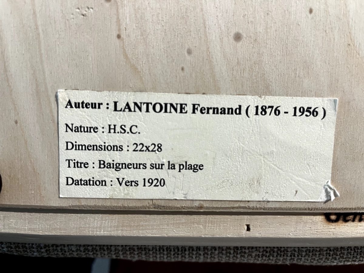 "Baigneurs sur la plage" de Fernand Lantoine-photo-3