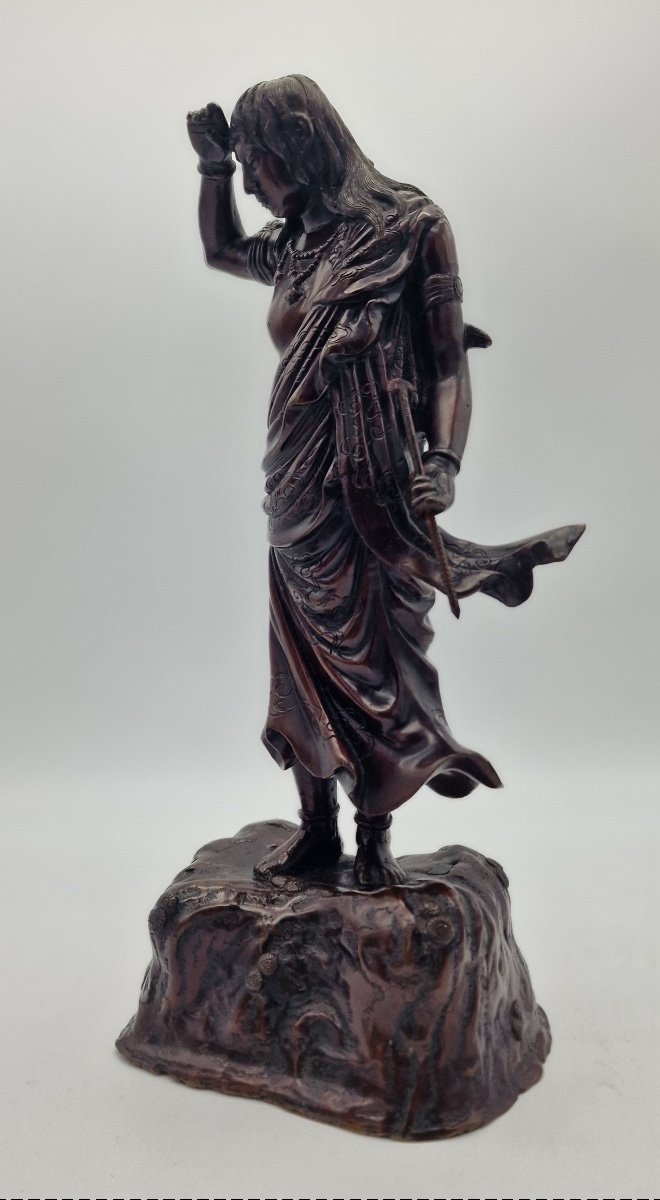 Japan -bronze - Pair Of Clusters - Meiji Period-photo-4