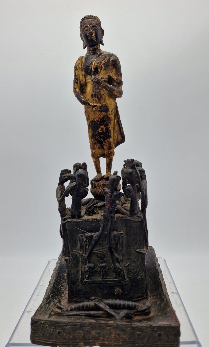Thailand - Phra Malaï In The Underworld - Gilt Bronze - Rattanakosin - 19th