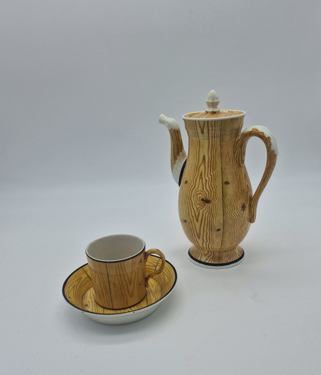 Tournai - Tournai Soft Porcelain Set - Faux-wood Decor - 3rd. Period-photo-3