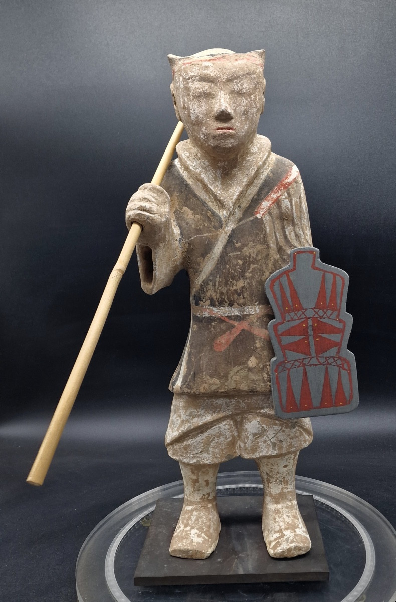 Chine - Soldat Lancier En Terre Cuite - Dynastie Han - Tl
