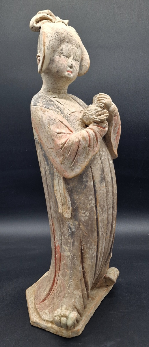 China - Great And Remarkable Fat Lady With Dog - Tang Dynasty - Tl-photo-1