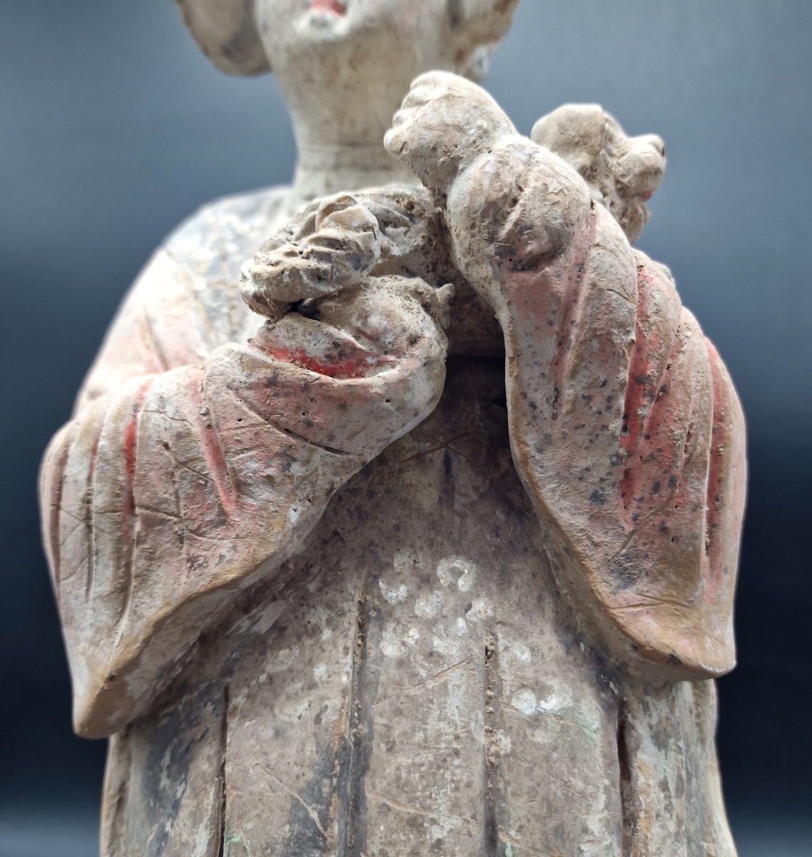 China - Great And Remarkable Fat Lady With Dog - Tang Dynasty - Tl-photo-5
