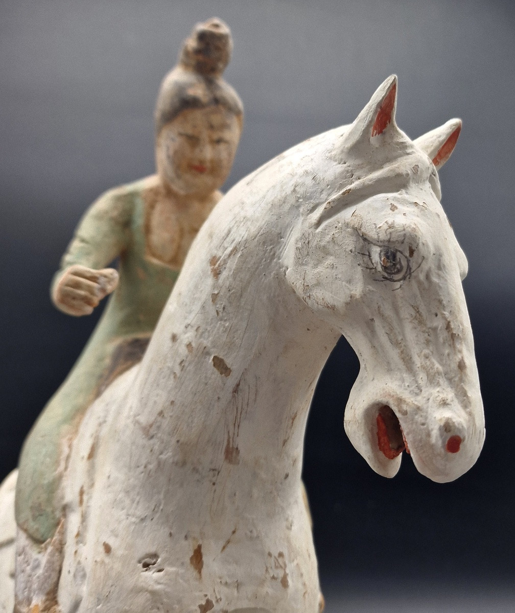 China - Polo Player With White Horse - Tang Dynasty - Tl-photo-3