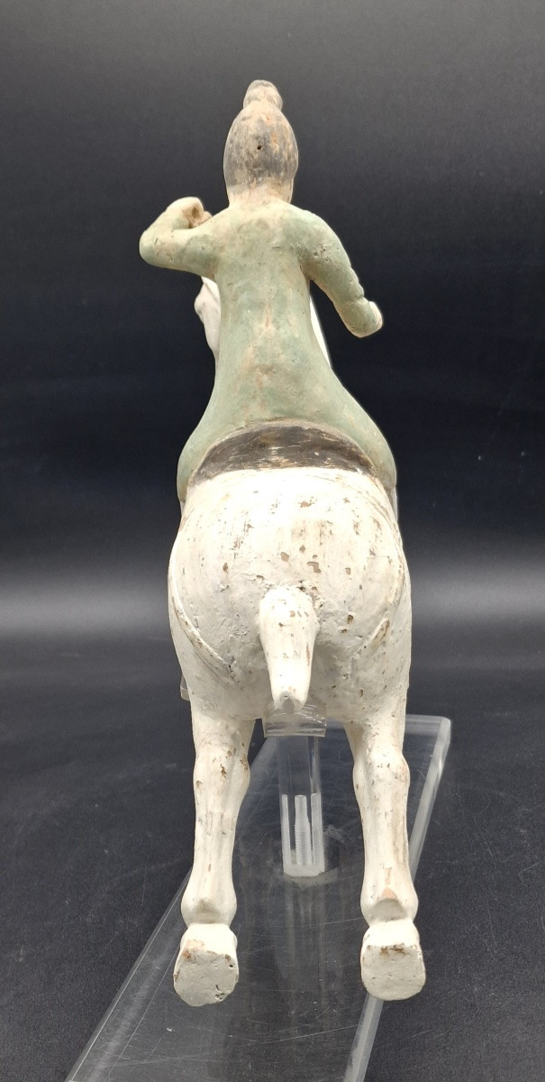 China - Polo Player With White Horse - Tang Dynasty - Tl-photo-3