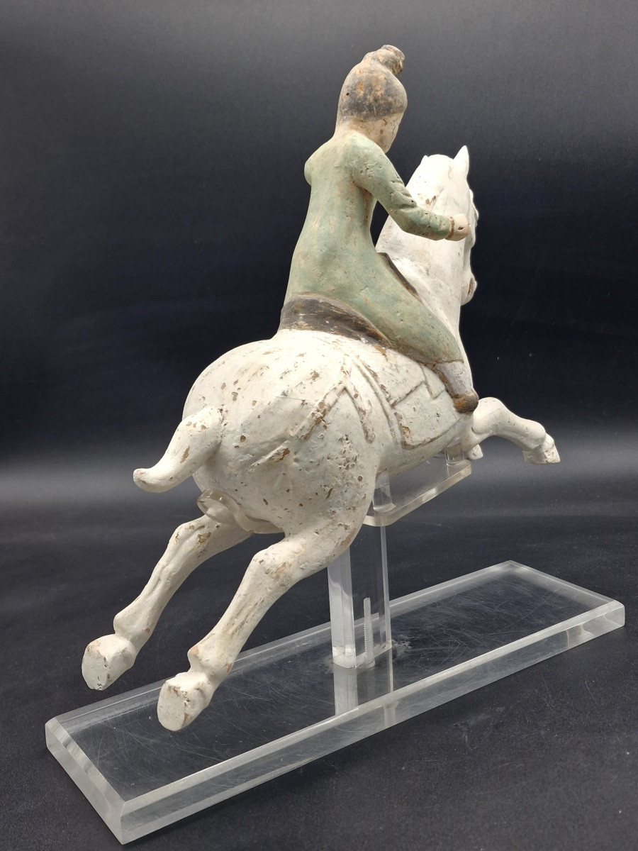 China - Polo Player With White Horse - Tang Dynasty - Tl-photo-4