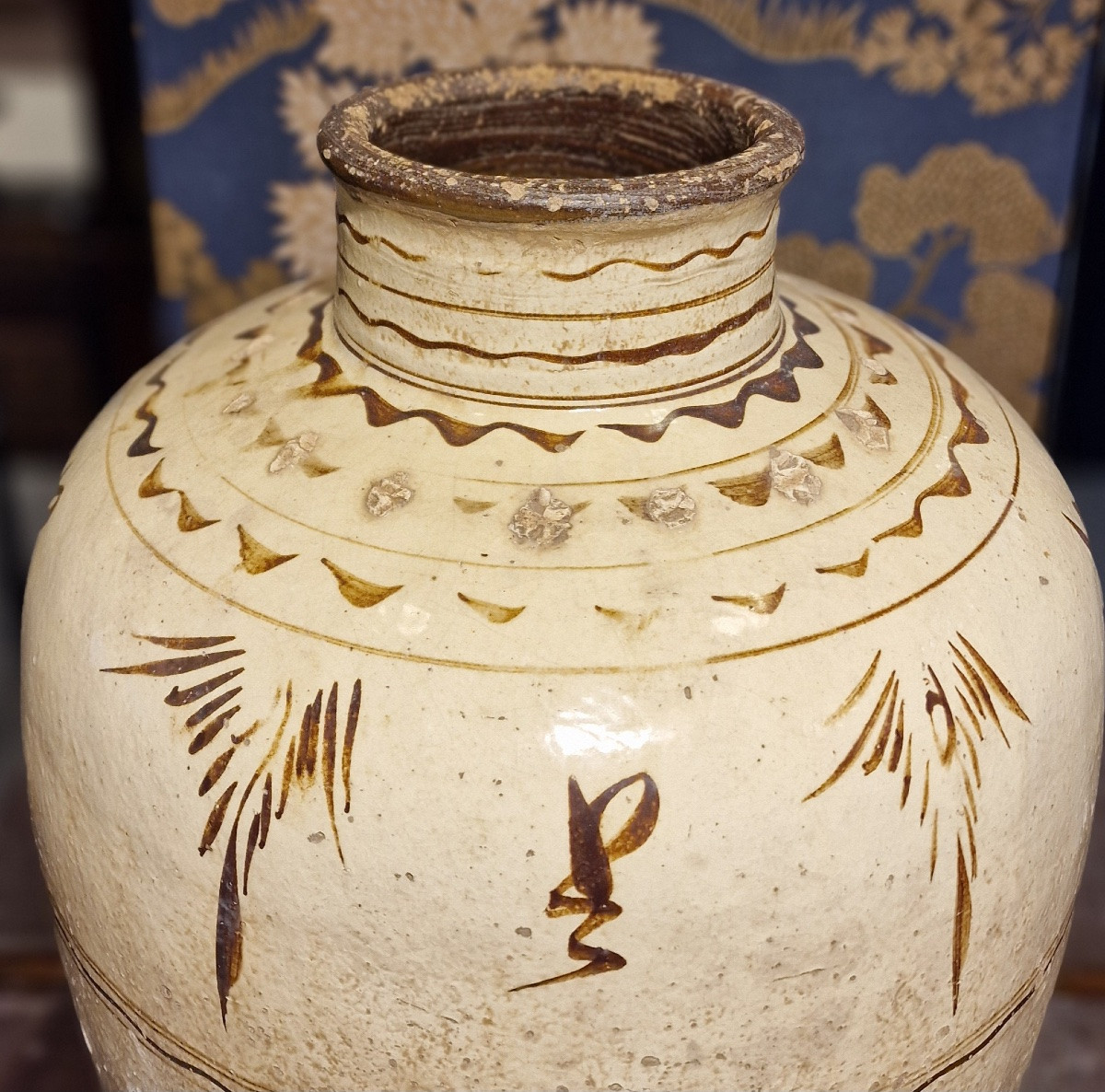 China - Large Cizhou Jar - Yuan Dynasty - Tl-photo-2
