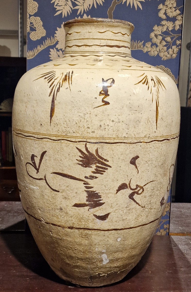 China - Large Cizhou Jar - Yuan Dynasty - Tl
