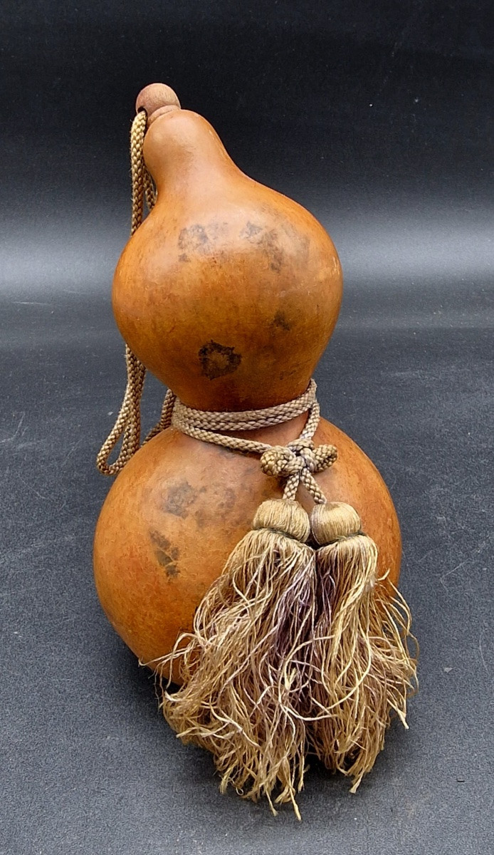 Japon - Double gourde "Hyotan" à saké (Tokkuri) - Meiji - 19ème.-photo-2