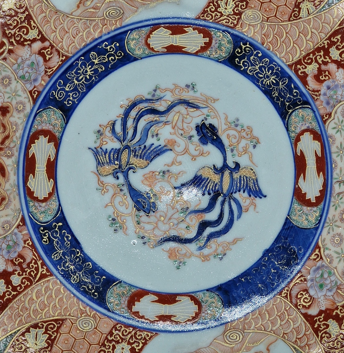 Japon - Grand plat rond - Imari - Meiji - 19ème.-photo-2