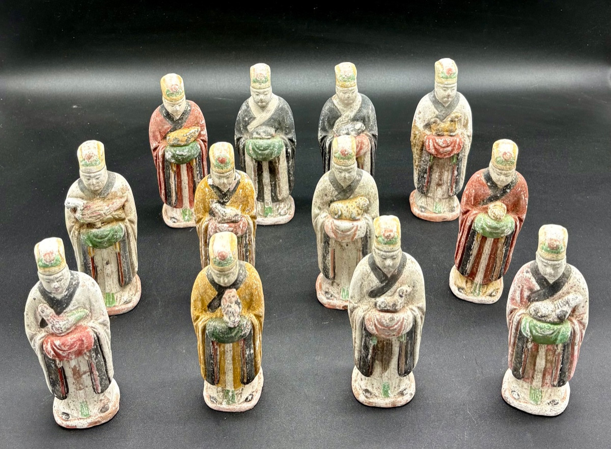 Chine - Ensemble de 12 figurines zodiacales - Yuan - TL-photo-2