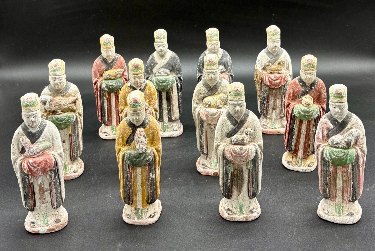 Chine - Ensemble de 12 figurines zodiacales - Yuan - TL