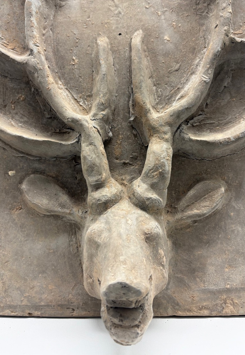 China - Funerary Brick With Deer Decoration - Han Dynasty-photo-2