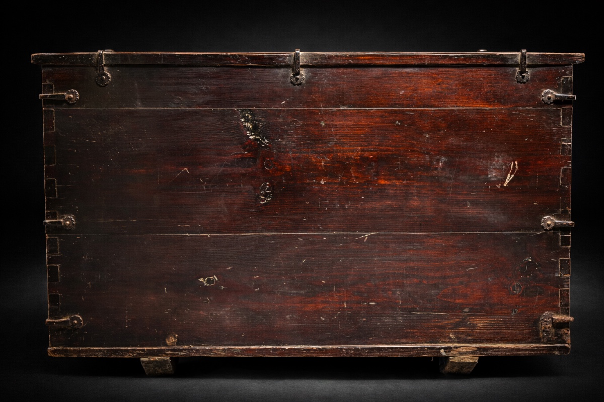 Corée - Coffre à ouverture frontale Ch’aek Bandaji - Dynastie Joseon 19ᵉ siècle-photo-2