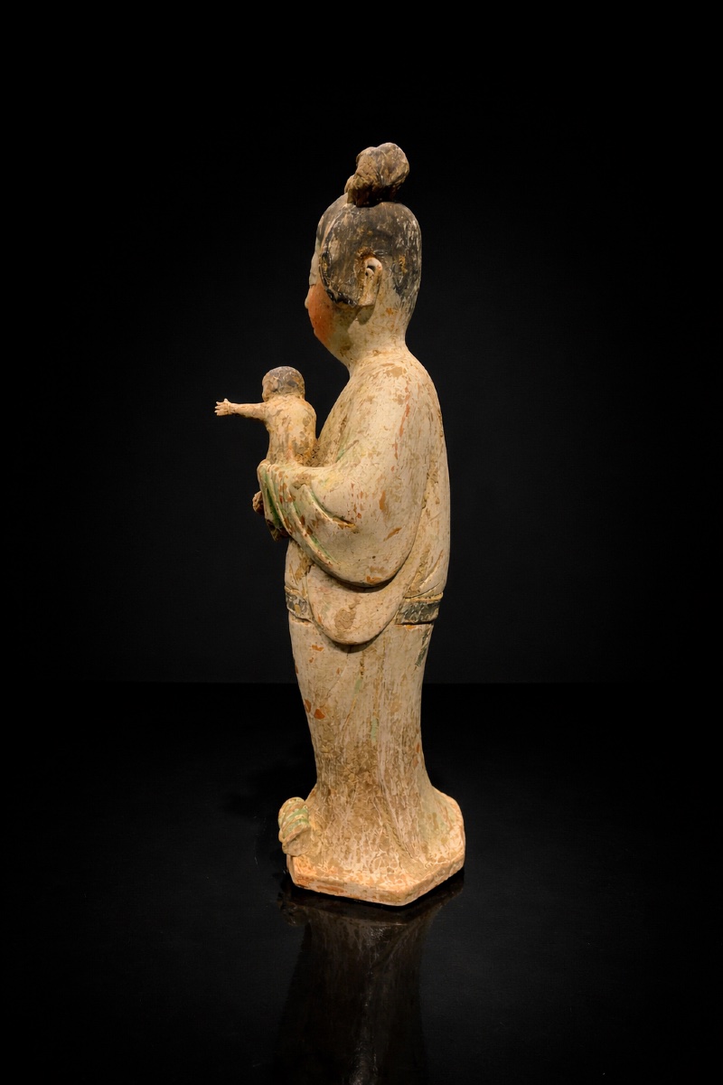 China - Large Fat Lady Holding A Child - Tang - Tl-photo-2