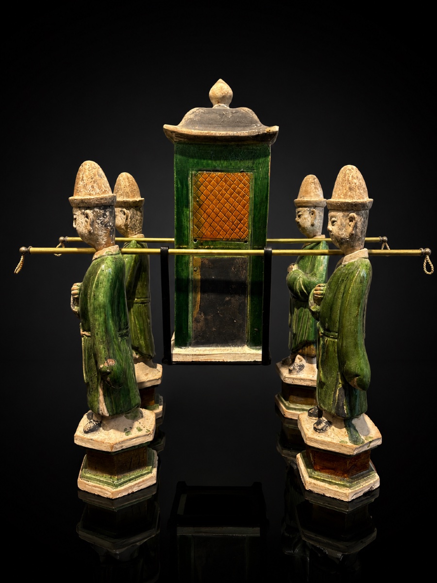 Chine - Scène de cortège funéraire avec palanquin - Dynastie Ming - TL-photo-3
