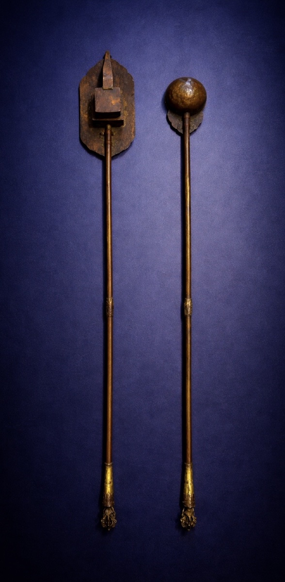 Himalayan Region (tibet / Nepal) - Rare Libatory Spoons - Gang-luk / Zuk-luk - 19th Century-photo-3