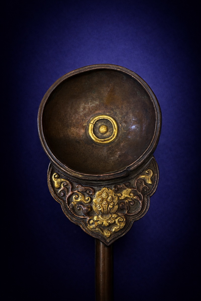 Himalayan Region (tibet / Nepal) - Rare Libatory Spoons - Gang-luk / Zuk-luk - 19th Century-photo-8