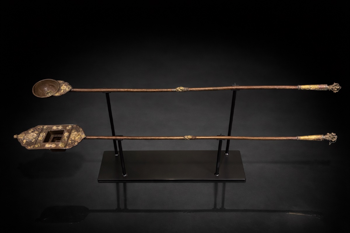 Himalayan Region (tibet / Nepal) - Rare Libatory Spoons - Gang-luk / Zuk-luk - 19th Century