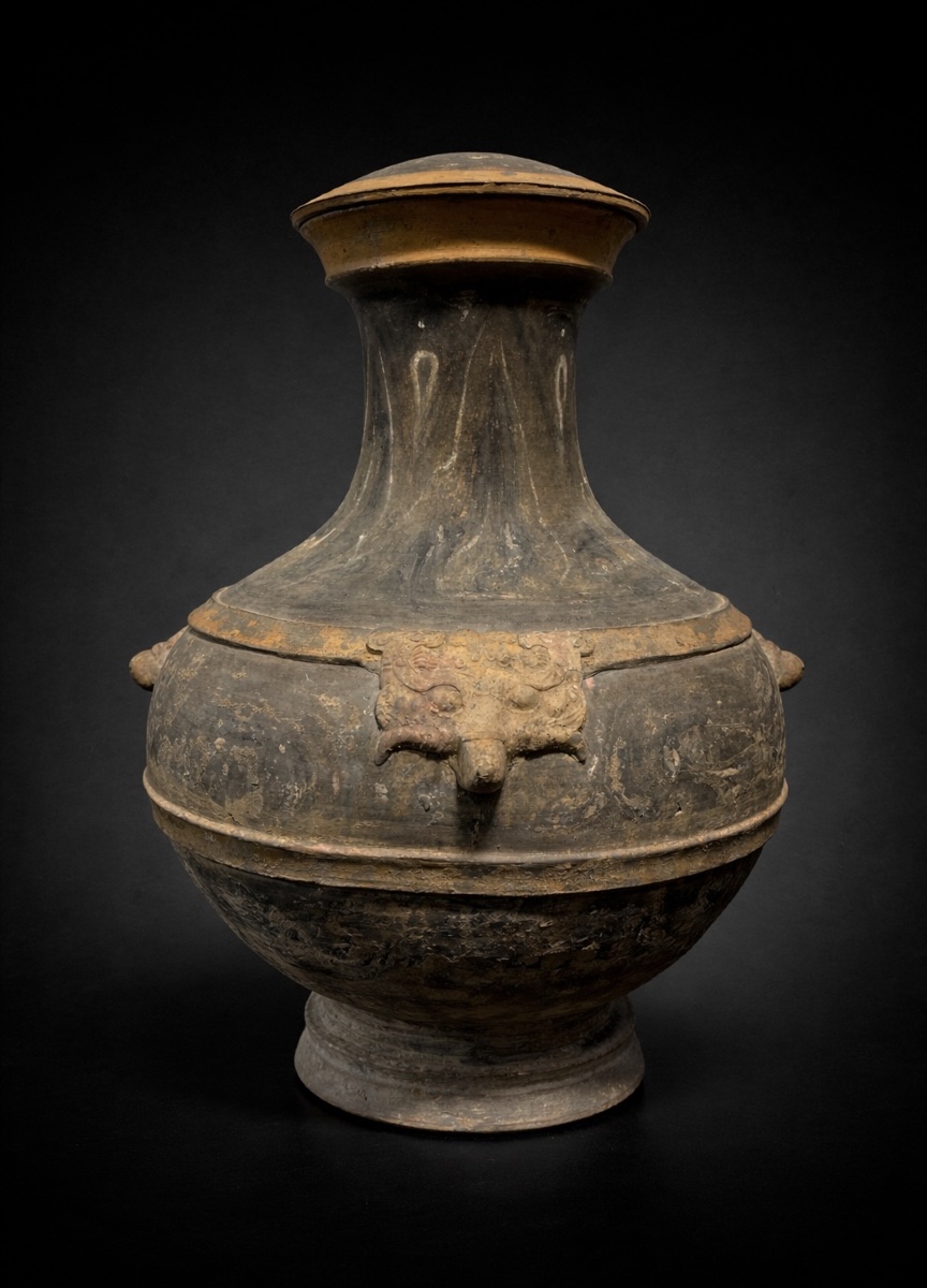 Chine - Grand Vase Hu avec couvercle. - Dynastie Han - TL-photo-3