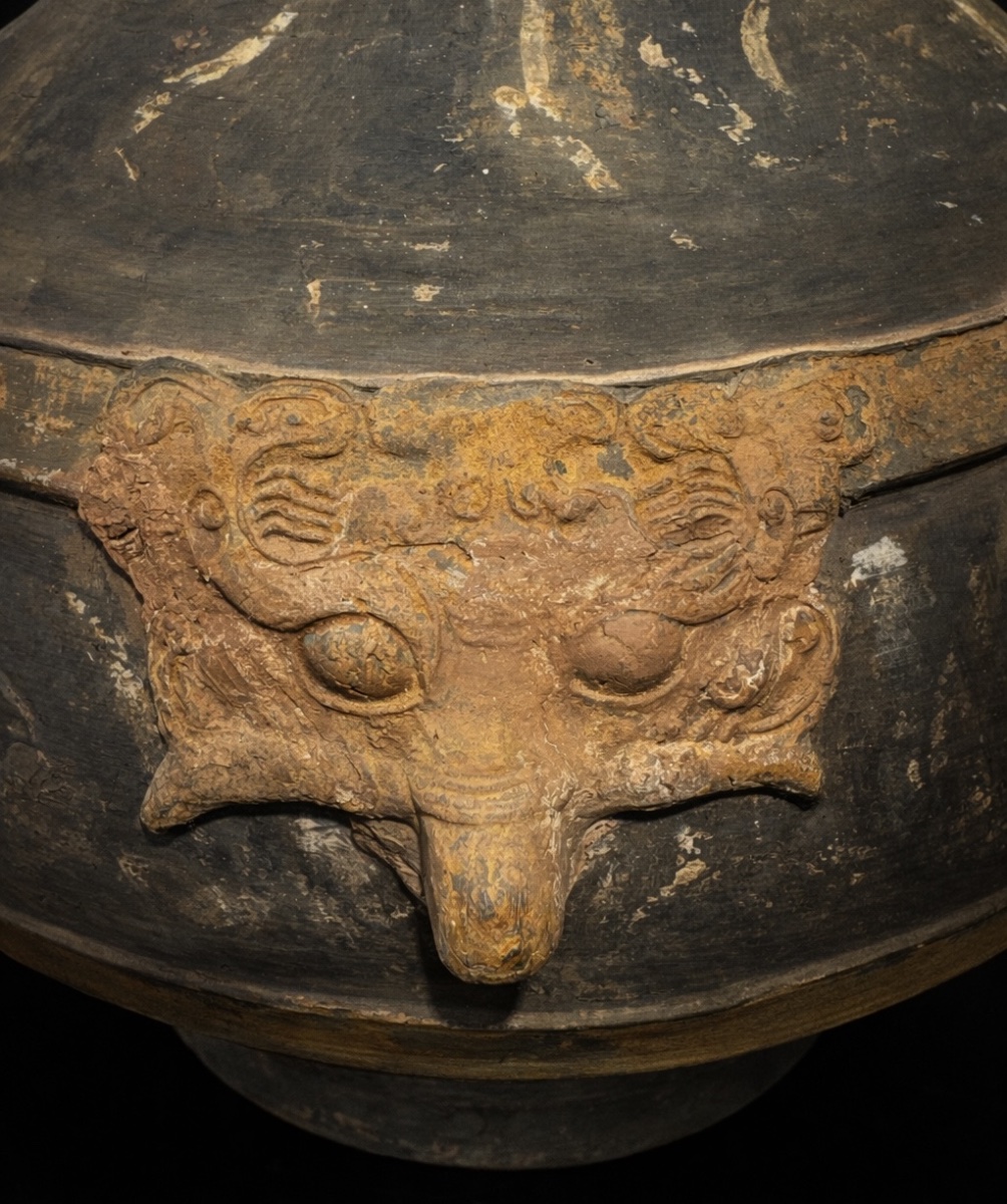 Chine - Grand Vase Hu avec couvercle. - Dynastie Han - TL-photo-1