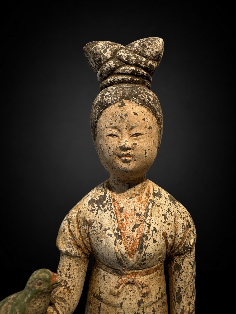 China - Courtesan With Falcon - Tang Dynasty - Tl-photo-3