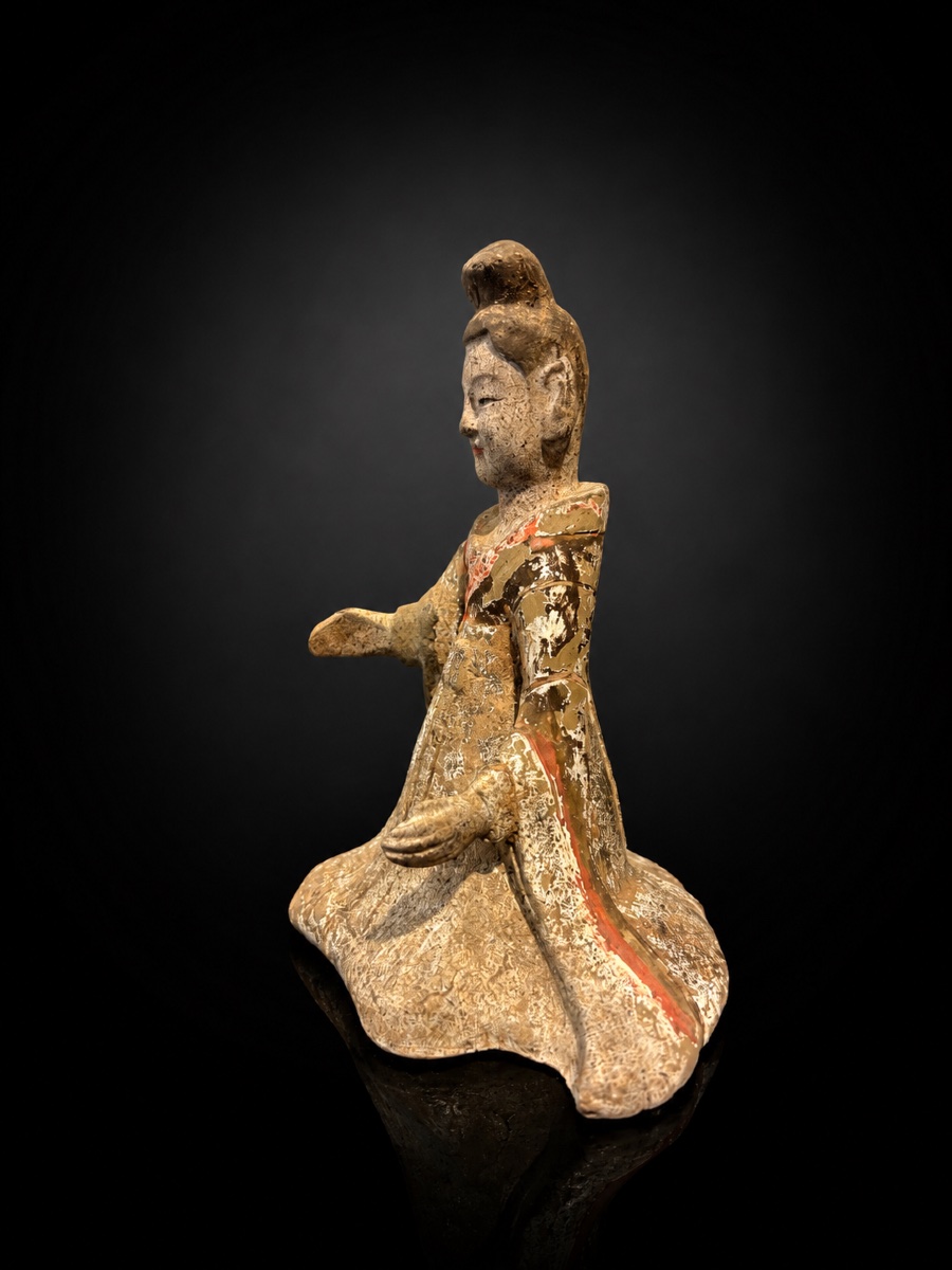China - Group Of Three Female Musicians - Northern Wei Dynasty - Tl-photo-2