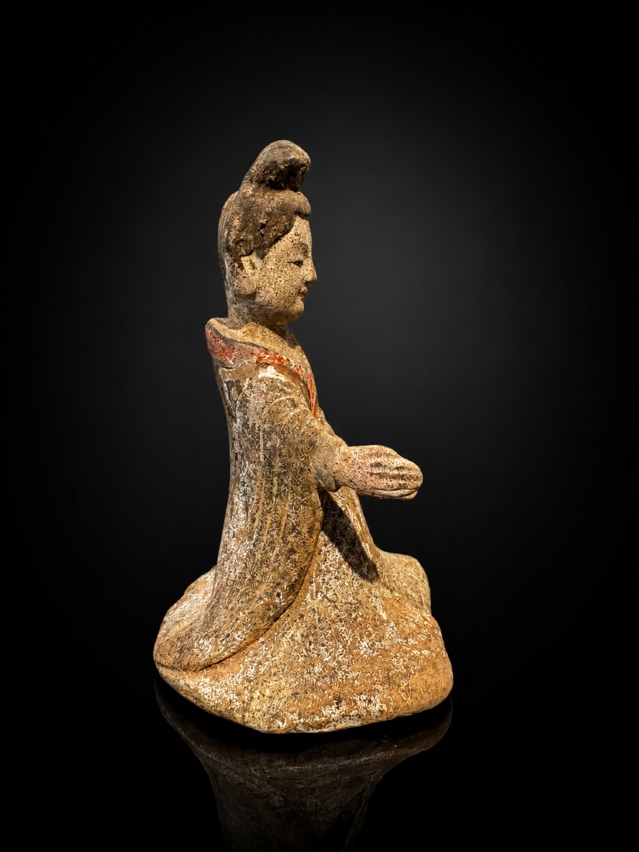 China - Group Of Three Female Musicians - Northern Wei Dynasty - Tl-photo-3