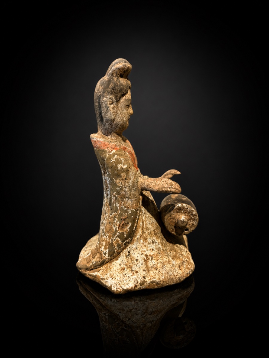 China - Group Of Three Female Musicians - Northern Wei Dynasty - Tl-photo-6