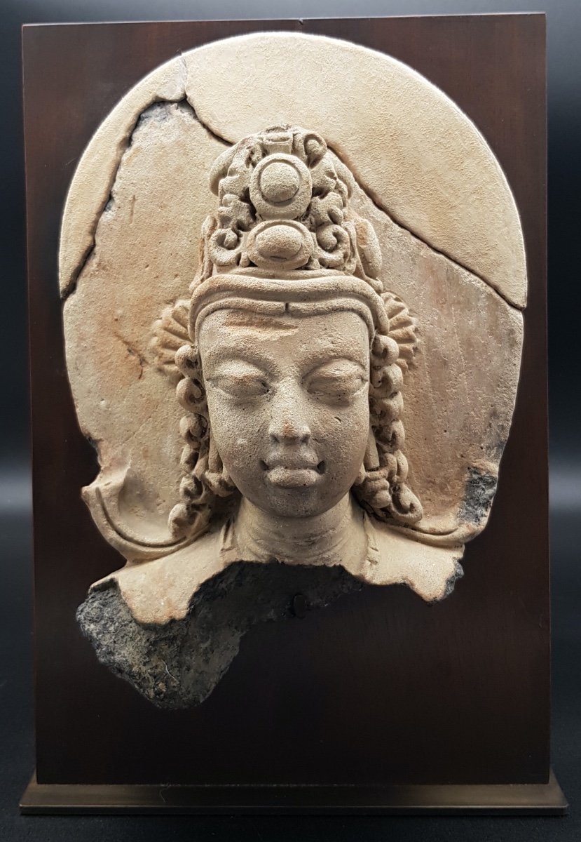 India / Bangladesh - Terracotta Head Of Surya - Gupta Period - 4 / 5th Century - Tl