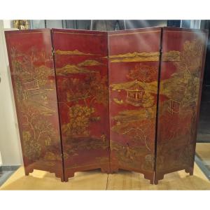 China - Double Screen - Coromandel Lacquer - Republic Of China