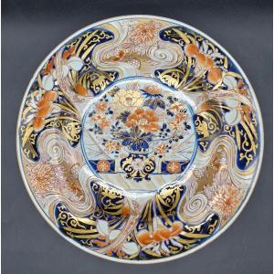 Japan - Large Round Dish - Arita - Imari - Edo - 17/18th.