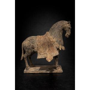 Chine - Cheval caparaçonné - Wei du Nord - TL