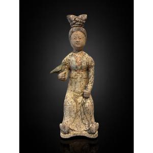 China - Courtesan With Falcon - Tang Dynasty - Tl