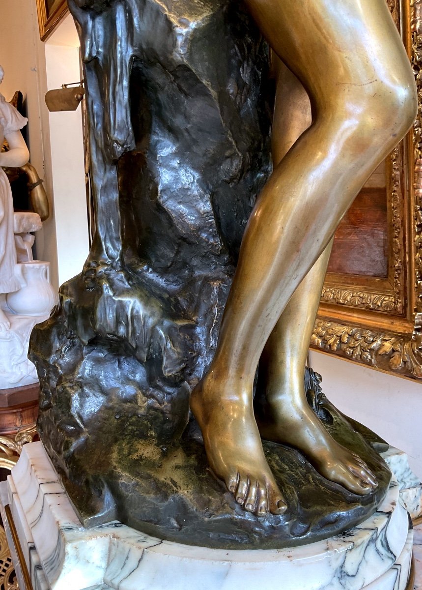 Bronze Par Mathurin MOREAU1822-1912) «  La Source » Avec Sa Gaine Nap.iii-photo-1