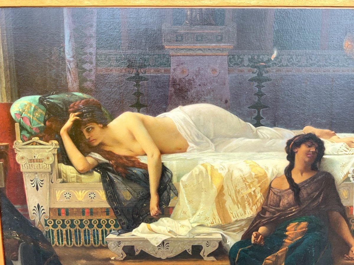Tableau Par Alexandre Cabanel (1823-1889) «  Phedre » -photo-2