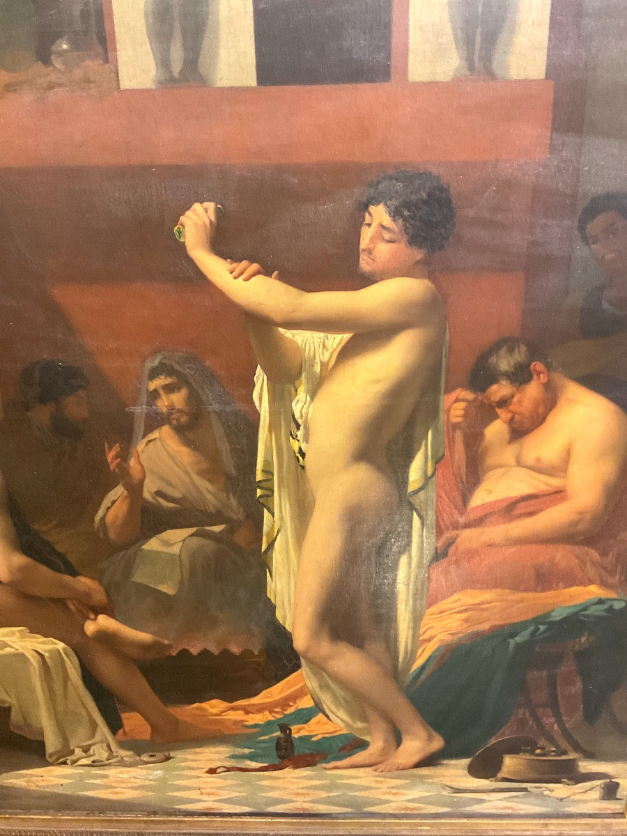 Tableau par Auguste Alexandre HIRSCH (1833-1912): Tépidarium -photo-4