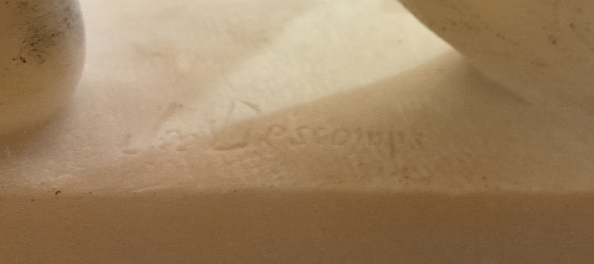 Large 19th Century Marble Sculpture By Joseph Cormier Dit Descomps (1869-1950) "nude Model"-photo-1