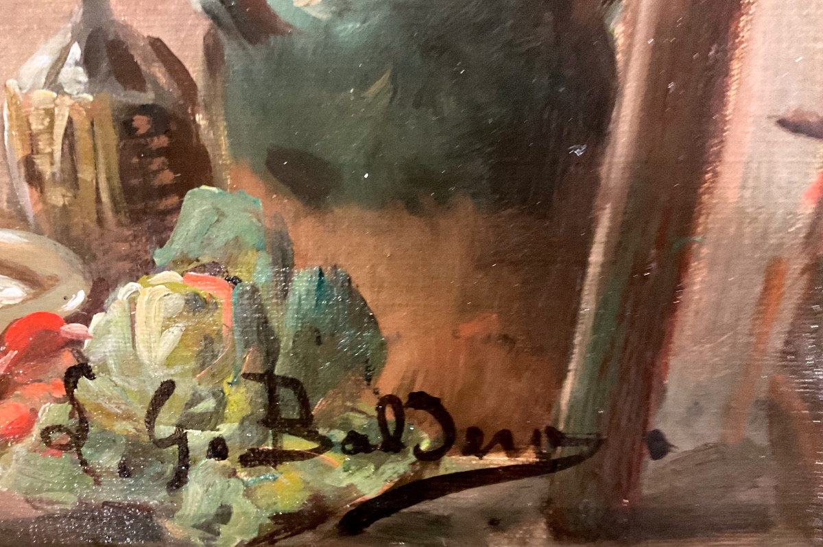 Painting By Luigi Baldero (19th Century): Tavern Scene -photo-4