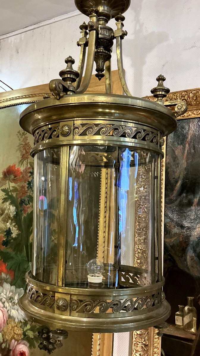 Grande Lanterne en bronze fin 19 eme siècle -photo-2